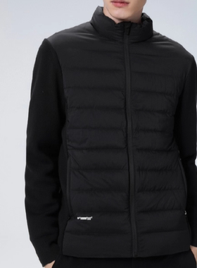 （鸟）冬男士通勤保暖针织拼接立领羽绒服轻薄鹅绒外套C4138/G2-7