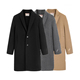 秋冬男士 经典 三色 中长双面绵羊毛大衣商务休闲仙鹤刺绣外套潮C6