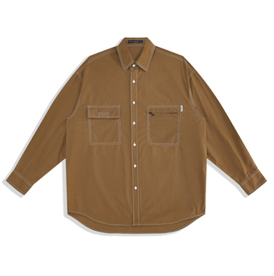 男士休闲工装长袖衬衫外套