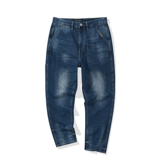 水洗牛仔裤 春秋男士 时尚 宽松锥形牛仔直筒长裤 D20 潮流B3E11 鸟