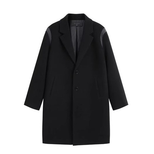 冬季男士保暖绵羊毛中长呢大衣