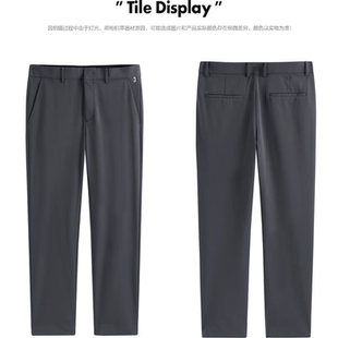 潮D2242 商务百搭灰色九分裤 D19 凉感休闲裤 鸟家冰藻泥男士