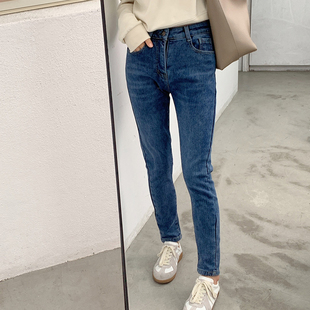加绒加厚~2023冬女士保暖百搭牛仔裤小脚铅笔裤修身显瘦显高裤子