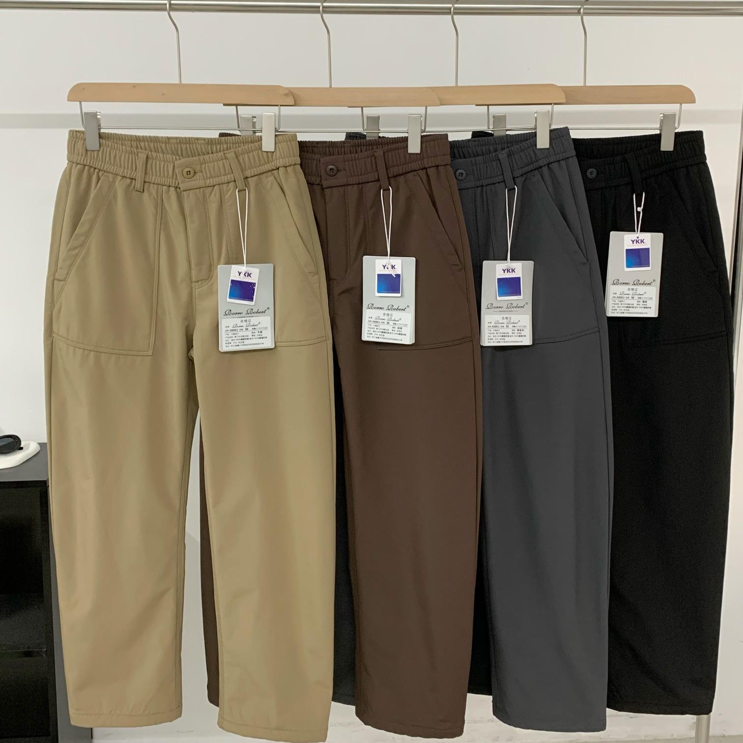 男士休闲裤纯色简约松紧腰