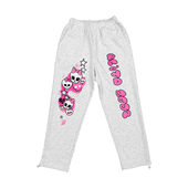 断片小说原创 女 骷髅字母亚文化秋冬直筒裤 扎染卫裤 宽松高腰裤