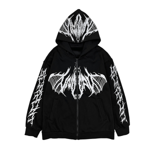 断片小说原创 暗黑系连帽短外套小众日系宽松上衣女