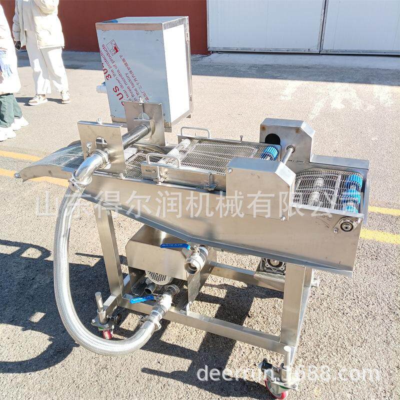 小型浸入式上浆机 油炸带鱼淋浆机 网带易拆卸清洗 搭接设备方便