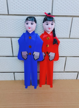 新款金童玉女成品童子童女纸质款精品男女娃娃多种颜色可订厂家