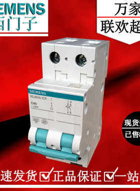 西门子小型断路器2P40A空气开关1P+N40A开关绿色系列5SJ6540-7CR