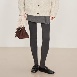NANCYLILI25加绒连裤袜打底袜黑色深灰色女袜子显瘦