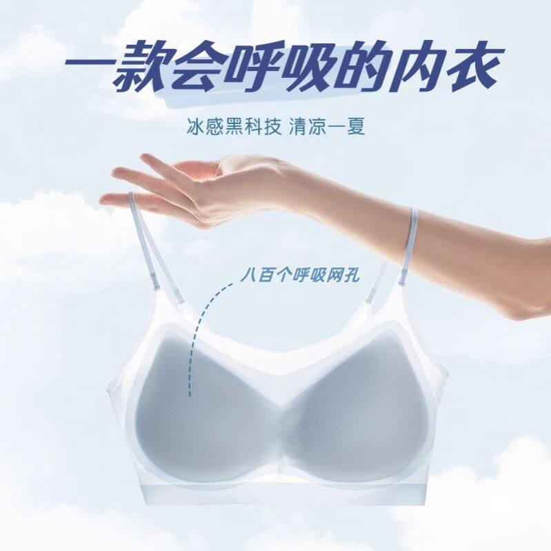 维多利亚超凉快冰丝无痕内衣女小胸聚拢收副乳防下垂吊带美背文胸