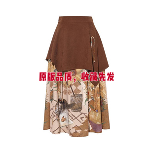 气质高雅 时尚 梵高艺术系列衣服油画复古美式 半身裙设计感十足中款