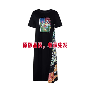 梵高连衣裙女2026新款夏季油画印花拼接设计感小众裙子艺术生复古