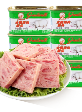 长城牌小白猪火腿罐头198g