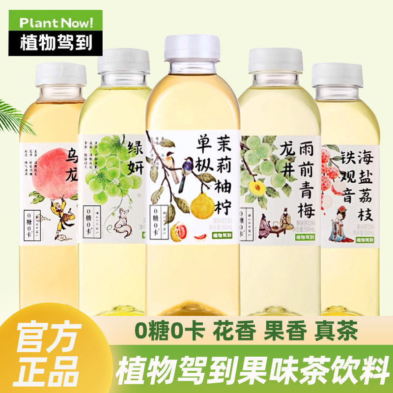 植物驾到果味茶饮料500ml*15瓶整箱0糖茉莉青提西柚柠檬果汁饮品,咖啡/麦片/冲饮,果味/风味/果汁饮料,淘宝优惠券,粉丝福利购,淘宝优惠卷