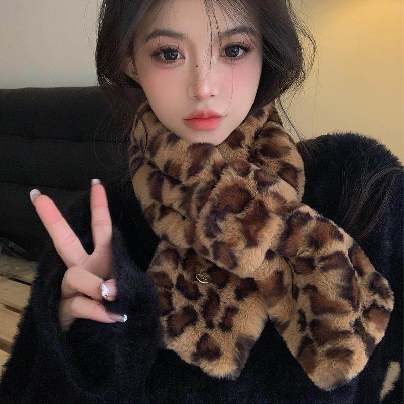 2025新款毛绒豹纹围巾女秋冬季毛毛围脖韩系氛围感保暖小巧毛领,服饰配件/皮带/帽子/围巾,围巾/丝巾/披肩,淘宝优惠券,粉丝福利购,淘宝优惠卷