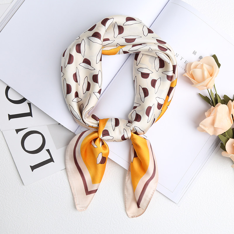 小方巾丝巾女夏季薄款围巾春秋纱巾腰带绑包领巾妈妈搭配衬衫长条