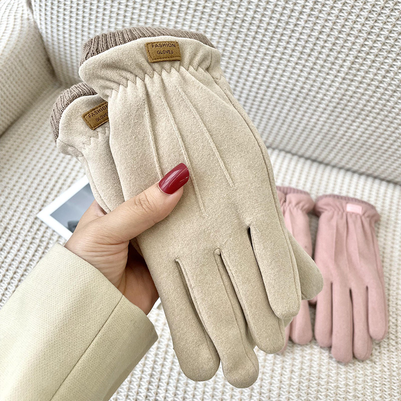 棉手套女加绒ins骑行防寒冬天