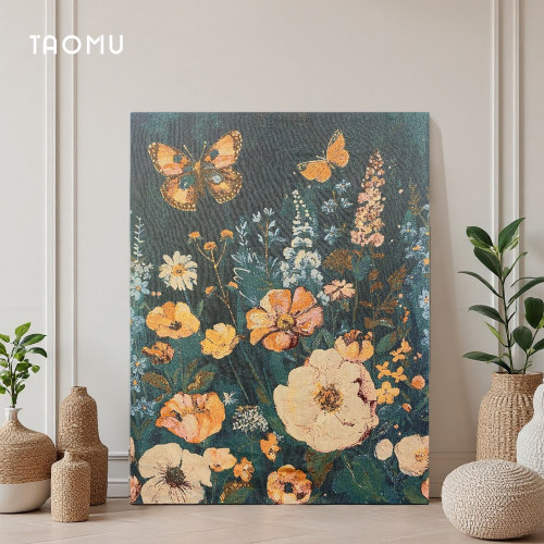 TaoMu 百花深处法式复古风客厅装饰画小众高级感挂毯画氛围感挂画