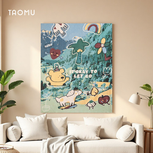 TaoMu装饰画手工diy艺术玄关装饰挂画氛围感客厅沙发背景墙装饰画