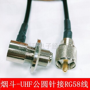 BNC公转UHF烟斗头N公TNC公FAKRA/SMB母延长线馈线RG58射频连接线