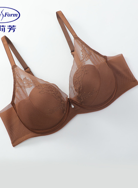 【玫瑰花瓣杯】安莉芳专柜新品薄款文胸女士大胸显小内衣EB01088