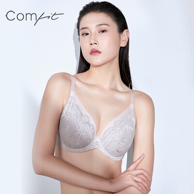 【呼吸杯】Comfit单层蕾丝文胸大胸显小大码夏季薄款内衣CB00109