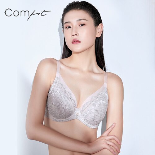 【呼吸杯】Comfit单层蕾丝文胸大胸显小大码夏季薄款内衣CB00109