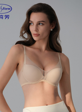 【氧气轻柔杯】安莉芳夏季薄款透气女士文胸大胸显小内衣EBW1028