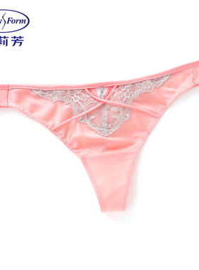 安莉芳专柜拼接蕾丝性感低腰丁字裤镂空T裤女士内裤E300888