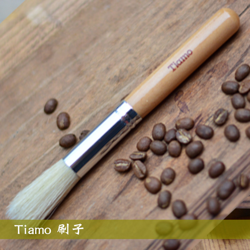 台湾Tiamo咖啡磨豆机研磨机毛刷/实木柄咖啡机清洁刷子/榉木