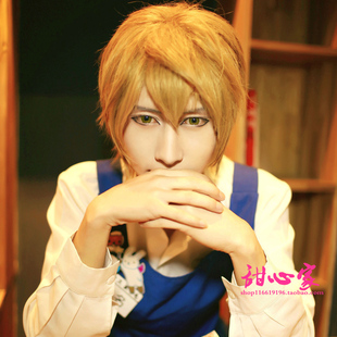 {甜心家}世界弟一初恋/雪名皇 相田丽子 白起棕色收脸cosplay假发