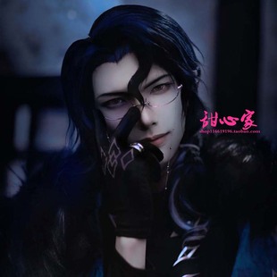 甜心家原 神 富人 潘塔罗涅cos假发 至冬 愚人众执行官藏黑色假毛