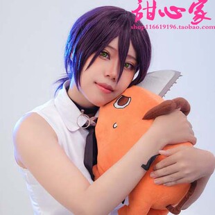 甜心家电锯人 蕾塞cos假发 链锯人 炸弹恶魔 紫色小辫子造型cos服