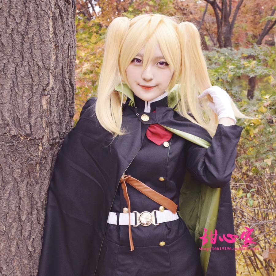 甜心家终结的炽天使三宫三叶黄色本体短发 两个虎口夹cosplay假发