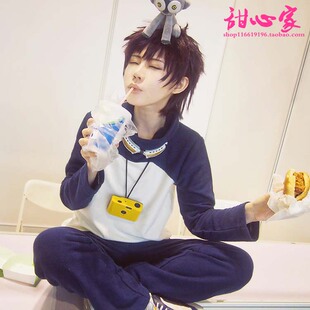 深棕色cosplay假发 短发反翘 甜心家血界战线 莱昂纳多沃奇