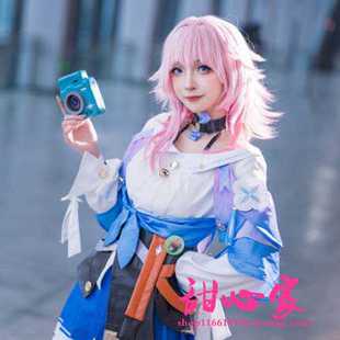 甜心家崩坏:星穹铁道 三月七 cos假发 仿真头皮 层次渐变现货包邮