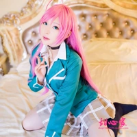 {甜心 家} lai với ma cà rồng COS tóc giả đêm đỏ dễ thương nhang hồng tóc dài thẳng cosplay - Cosplay azur lane cosplay