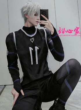 蓝色监狱 凪诚士郎 cos假发 银白反翘短发现货cosplay服运动套装
