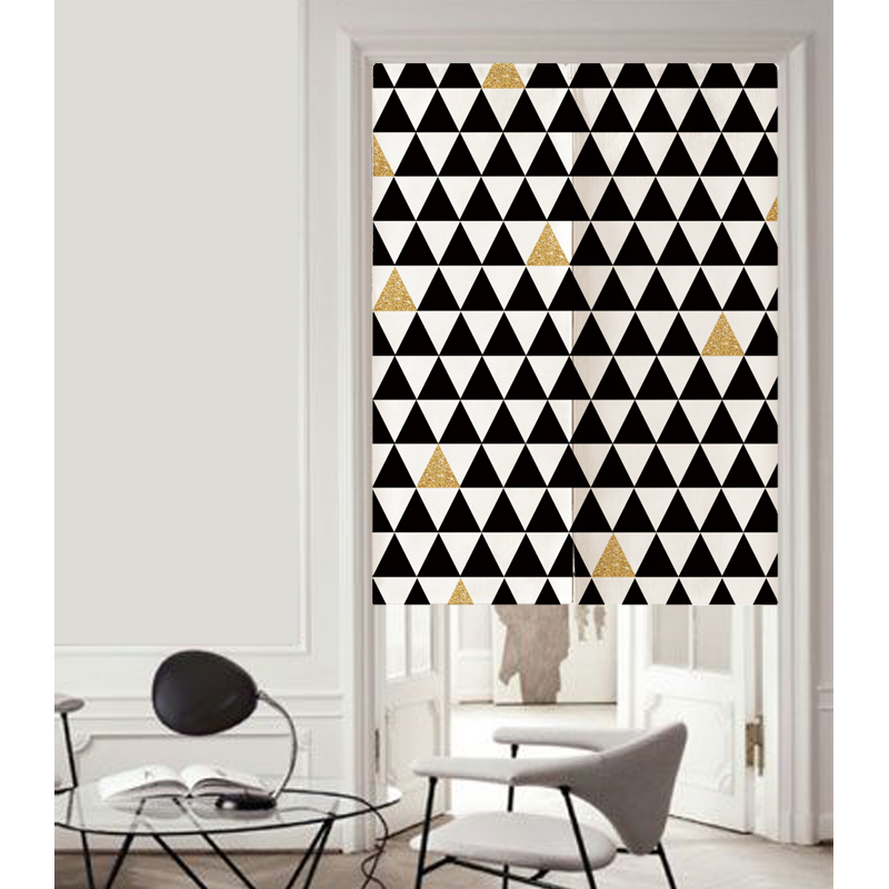 ofat北欧风布艺棉麻卧室装饰门帘