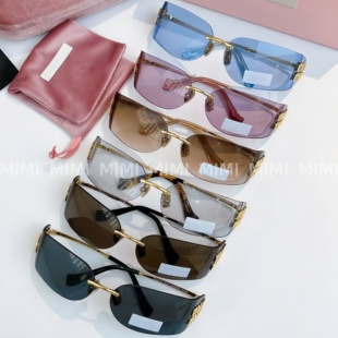 MIMI 美 54Y精美时尚 异形墨镜无边框设计拿捏千禧辣妹 焊在脸上