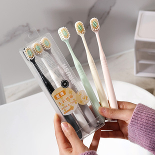 大头牙刷软毛商超品质成人宽头家用软毛牙刷家庭装 螺旋刷丝三色