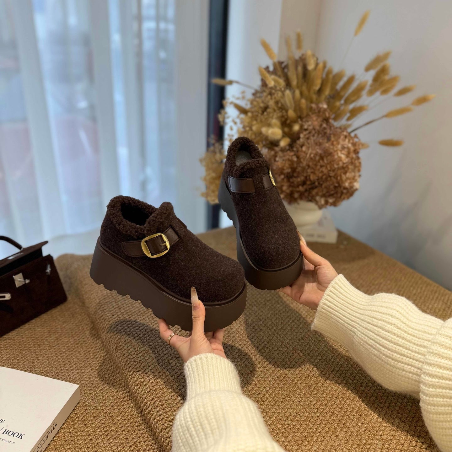 【书婷专享】厚底增高冬季新款勃肯鞋26360