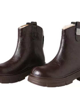 【陈书婷专享】英伦风加厚V口显瘦马丁靴26300