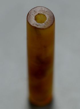 宋代辽金老红玛瑙管精品单颗长管吊坠古董项饰佩珠古珠老珠子放漏