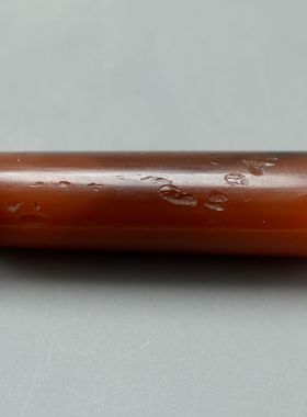 圆柱梯形通孔吊坠老玛瑙管中古珠宋代辽金老珠子项饰佩珠颈饰放漏