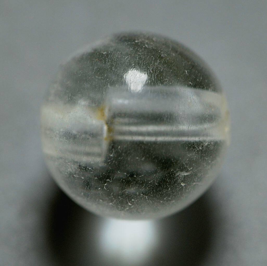 老水晶珠战汉时期高古佩珠圆形古珠古董文玩多宝手串配珠精品放漏