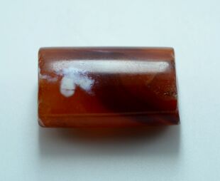 战汉红玛瑙勒子大管扁圆赤玉管真品古珠老玉古董配珠单珠玉石挂件