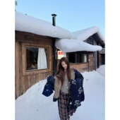 雪国暖冬双面穿重磅加厚cleanfit座山雕水洗棉服夹克小个水貂外套