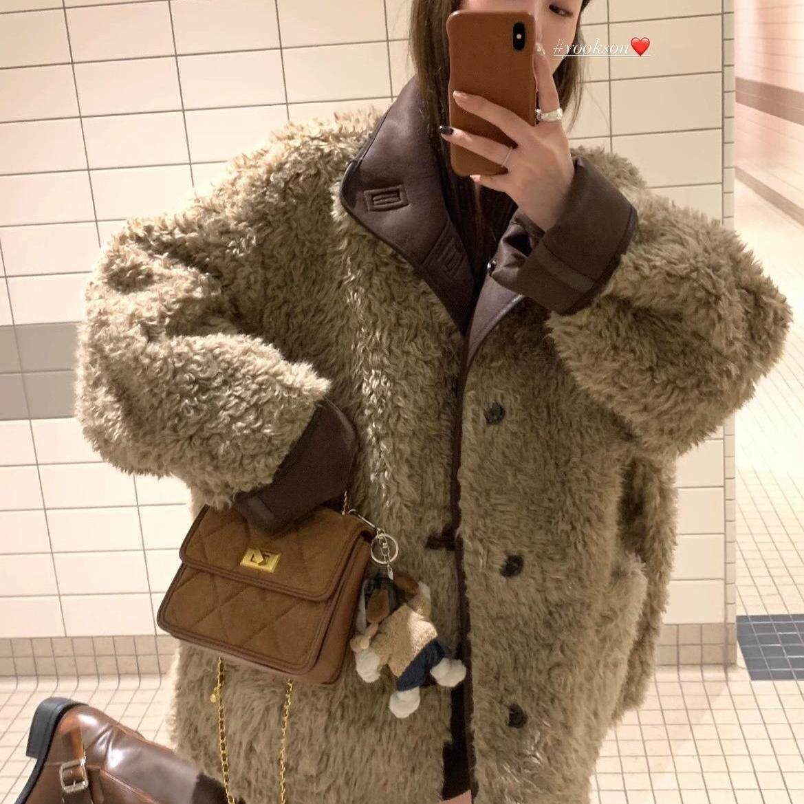 黑哥冬季新款两面穿毛毛外套